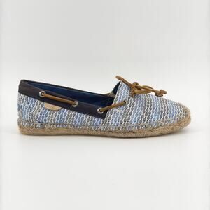 Sperry Top-Sider Katama Espadrille Boat Shoes Women’s 7.5 Blue STS93290 Print